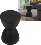 Jalutusk&auml;igukujuline, 43 x 30 cm, kaasaegne diivanipoolne laud, kohvilaud, &uuml;mmargune, kingavahetus koduseks kasutamiseks, &uuml;mmargune kohvilaud elutuppa, magamistuppa, &ouml;&ouml;kapile, kodu kaunistamiseks (must)