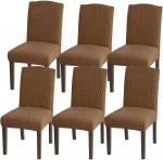 Granbest S&ouml;&ouml;gitool Slipcovers, High Stretch Universal Fit Jacquard Parson eemaldatavad tooli kaitsjad s&ouml;&ouml;gituba, k&ouml;&ouml;k, restoran ja hotell (komplekt 6, khaki)