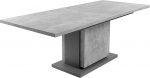 byLIVING Britta Column Table, Dining Table, Extendable Kitchen Table with Synchronous Extension in Concrete Look, Anthracite, Wood Material, Grey, 160-215 x 90, H 75 cm