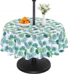 Igavene ilu 60-tolline &uuml;mmargune laudlina siseruumides / v&auml;ljas pritsmekindel koos vihmavarju augu ja t&otilde;mblukuga patio aiapidude ja grillimise jaoks