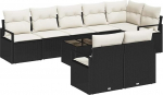 8-teiliges Garten-Sofa-Set mit Kissen Braun Poly-Rattan Gartenlounge Model3346437