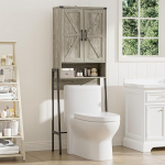 WC riiul 2 uksega, vannitoa riiul kapi ja avatud lahtritega, riiulid v&auml;ikestele pesumasinatele, WC kapp vannituppa, 171 x 59,6 x 25,3 cm, Hall