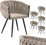 sk&oslash;lm Sudri Macchiato s&ouml;&ouml;gitoa toolid 6-st komplektist - s&ouml;&ouml;gitoa m&ouml;&ouml;bel k&ouml;&ouml;gitool reguleeritava k&otilde;rgusega - sametkattega metallist raamiga k&auml;etoega tool - s&ouml;&ouml;gitooli 120 kg kandev&otilde;ime s&ouml;&ouml;gitoa jaoks.