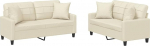 Kreemjas kunstnahast 2-kohaline diivan koos polsterdusega 138cm elutuba Model3201369