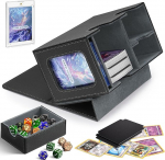 Kaardikarp MTG Commander teki jaoks, kaardikarp, mis mahutab 160+ topelth&uuml;lsiga kaarti koos t&auml;ringukastiga, kaardikarp TCG/CCG/PTCG/EDH/Magic/Sportkaartide hoiukarp (tumehall)