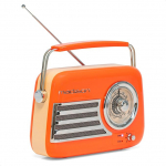 Madison - FREESOUND-VR40OR - Vintage raadio 30W pika akuga - Bluetooth, USB ja FM - oranž - Vintage, Nostalgia, Retro