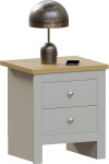 Vida Designs Arlington Bedside Table with 2 Drawers Chest of Drawers Cabinet Table Storage Bedroom Grey