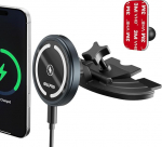 OHLPRO Mag Safe CD telefonilaadija kinnitus, magnetiline iPhone'i hoidja auto CD-pesa jaoks, 15W kiirlaadimine iPhone 16 15 14 13 Pro Max Mini Plus 3M kleepuva alusega ja alumiiniumist korpusega