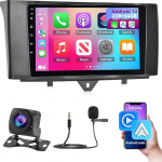 [2G + 64G] Autoradio Mercedes Benz Smart Fortwo 2011-2015, 9-tolline Android puuteekraaniga stereo koos juhtmevaba Carplay & Android Car/WiFi/GPS/Bluetooth 4.0/EQ/FM RDS raadioga.