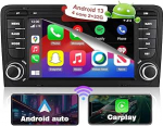 Autoradio Audi A3 S3 RS3 (2003-2012), 7-tolline puuteekraaniga Android 13 autoraadio koos CarPlay Android auto navigatsiooniga Bluetooth WiFi FM DSP MirrorLink tagurduskaamera (2+32GB 4Core)