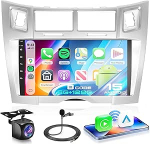 8 Core 6G + 128G autoraadio Android 15 Toyota Yaris/Vizi 2005-2011, 9-tolline 1280 x 720P IPS HD puuteekraaniga autoraadio traadita Carplay Android auto DSP GPS Wi-Fi USB Bluetooth FM RDSiga