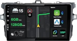 [6G+128G] IPS 9" Android 15 Autoradio F&uuml;r Toyota Corolla (2007-2013) mit navi Octa Core-[Eingebauter CarPlay/Android Auto/DSP/Mirror Link/GPS Navi/360 Camera/Bluetooth 5.0/WiFi/USB
