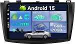 SXAUTO Android 14 - Sisseehitatud 4G LTE DAB - 6G + 128G - Autoradio Mazda 3 (2009-2015) - Dual Band WiFi - CarPlay Android Auto - Kaamera + MIC - DSP roolijuhtimine - QLED 9-tolline 2 DIN 8-tuumaline QLED 9-tolline 2 DIN 8-tuumaline