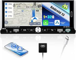 SIXWIN 1 + 32G Android 13 1 DIN autoradio koos Carplay / Android Car / Mirror Link, 6,9-tolline mahtuvuslik puuteekraan koos WiFi GPS Bluetooth FM / RDS EQ roolijuhtimisega
