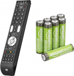 One For All Essence 4 universaalne kaugjuhtimispult - juhib 4 seadet ja Amazon Basics suure v&otilde;imsusega AAA patareid 850mAh laetavad eellaetud NiMh 8-ne pakett