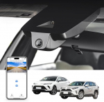 4K Dash Cam Custom Fit Toyota RAV4 & RAV4 Hybrid 2019 2020 2021 & RAV4 Prime 2021-2024 & Venza 2021-2024 (mudel A), LE Limited Premium XLE TRD Hybrid, UHD 2160P Video, WiFi & App, 128GB GB kaart