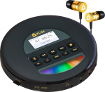 KLIM Nomad CD Player Bluetooth - Tragbarer CD-Player Discman mit langlebigem Akku - Inklusive Kopfh&ouml;rer - CD-R, CD-RW, MP3 - Mit TF-Reader, Radio FM - Ideal f&uuml;r Autos - Or