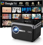 LED-projektor 4K kaasaskantav kodukino v&auml;ljas, 2025 CWEUG nutikas projektor YouTube'i, Android OS, DB Audio, NFC, autofookus / trapetsikorrektsioon, WiFi6, Bluetooth5.4, 1200ANSI 1080P FHD mobiilne