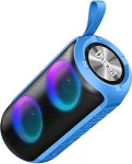Bluetooth-k&otilde;lar RGB-valgusega, muusikakast, kaasaskantav Blueooth-kast, 52 mm l&auml;bim&otilde;&otilde;t, kahekordne, kaasahaarav heli, 12 tundi kestev, IPX6 veekindel v&auml;litingimustes kasutamiseks, DSP, kandev sinine