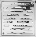 V&auml;hemalt teras, kandiline, l&otilde;hnakindel, vannitoa p&otilde;randakanalisatsioon, j&auml;&auml;tmekraan, du&scaron;ikraan, suure kaliibriga (150 x 150 mm (suure l&auml;bim&otilde;&otilde;duga mudel))