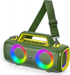 Kaasaskantav Bluetooth-k&otilde;lar 140 W tippv&otilde;imsusega, 2 subwooferit + 2 tweeterit, IP65 veekindel, 24-tunnine aku, RGB LED-valgustus aeda, r&otilde;dule, peole