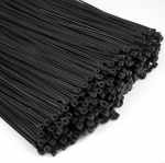 Haiane Pack of 1000 kaablipaelad must 200 mm, kaablipaelad UV-kindlad, 4,8 mm laiad kaablipaelad t&otilde;mbetugevus kuni 22 kg kaablijuhtimiseks, aiandus, elamine, t&ouml;&ouml;kojad