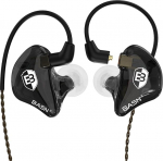 BASN Bsinger Bsinger In-Ear Monitors m&uuml;ra isoleerivad k&otilde;rvaklapid, Dual Dynamic Drivers High Definition Wired K&otilde;rvaklapid eemaldatava MMCX kaabliga muusikutele trummaritele lauljatele (must)
