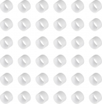 hankekaart 60 St&uuml;ck Silikon-Gummib&auml;nder, 8 mm, Gummib&auml;nder, Ringe, Kabelbinder, starke elastische B&auml;nder, rutschfest, zum Verpacken von Kordeln, Beuteln, Wei&szlig;