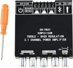 FamilyMall Bluetooth subwooferi v&otilde;imendusplaat HiFi Stereo 2.1 koos k&otilde;rguste ja bassi juhtimisega 2 x 50W + 100W DC 12V-24V audio v&otilde;imendi moodul AUX sisendiga koduteatri k&otilde;larile