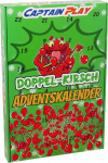 CAPTAIN PLAY Doppel-Kirsch Adventskalender, 24 Kirsch Lollis als Retro S&uuml;&szlig;igkeiten Geschenkidee im Weihnachtskalender mit 324g
