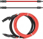 Pikenduskaabel m&otilde;lemal k&uuml;ljel P&auml;ikesepistik P&auml;ikesekaabel punane/must 4 mm&sup2; pistikutega Pikkus 2 x 7 m