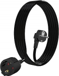 Pikenduskaabel 5 m plastist toitekaabel kaitsva kontaktpistikuga ja &uuml;hendusega H05VV-F 3G 1,5 mm&sup2; Schuko pikendus siseruumides IP20, 16A/250V, 3500W, must