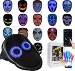 LED mask kindad j&otilde;ulukingitused lastele poisid mehed 2025, žestide &auml;ratundmine laetav helendav n&auml;gu Halloween kost&uuml;&uuml;m cosplay mask lahe m&auml;nguasi t&auml;iskasvanutele naised