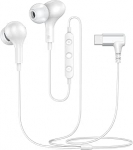 USB C Kopfh&ouml;rer f&uuml;r Samsung Galaxy S25 S24 S23 Ultra A53 A54 USB C Kopfh&ouml;rer mit Mikrofon In-Ear Kopfh&ouml;rer mit Kabel Ohrh&ouml;rer USB Typ C f&uuml;r Google Pixel 10 Pro Fold 9a 8 f&uuml;r iPhone 16e air 15, Wei&szlig;