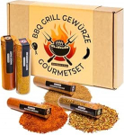 Premium Barbecue Spice Set, 5 BBQ Gourmet v&uuml;rtsi koos retseptide ideedega k&otilde;rgekvaliteedilises kingikomplektis meestele ja naistele, grills&otilde;brad, isadep&auml;eva kingitus, s&uuml;nnip&auml;evakingitus