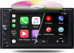 Autoraadio Bluetooth 2 DIN 6,2-tolline CD/DVD-m&auml;ngija, CarPlay juhtmevaba ja Android autoraadio puuteekraaniga toetab FM/AM peeglilink USB/TF/AUX