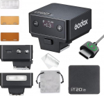 GODOX IT20F Camera Flash, IT20F TTL Mini Flashes, Recycle Time of 1.5 Seconds, Compatible with Fujifilm X100VI GFX100RF XS20 XS10 XT30 II XT5 XM5 GFX50S GFX50R X-T4 X-T3 X-E4 (Black)