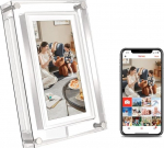 PiPivision 5 Inch Acrylic Digital Picture Frame with HD Touchscreen 32 GB Internal Memory with Auto Rotation, Frameo App