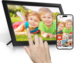 15,6-tolline digitaalne WiFi fotoraam 1366 x 768 HD IPS puuteekraaniga elektrooniline 32 GB m&auml;lu automaatne p&ouml;&ouml;ramine seinaplaat Jaga fotosid/videosid koheselt Frameo rakenduse kaudu