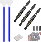 NEEWER 6 in 1 kaamera objektiivi puhastuskomplekt elektroonikale, nutitelefonidele, tahvelarvutitele, 3 x topeltpea objektiivi puhastuspliiats + 2 x 24 mm t&auml;isformaadis sensori tampoon + 1 x puhastuslapp, HM-48