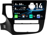 SXAUTO Android 13 autoraadio Mitsubishi Outlanderile (2012-2018) - Sisseehitatud Carplay/Android auto - LED kaamera + mikrofon - 4G + 64G - DAB 360-CAM roolijuhtimiss&uuml;steem Fast Boot WiFi AHD - 2 DIN 10.1 tolliga