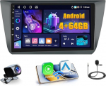 4 + 64 GB Androidi autoraadio Seat Altea 2004-2015, Toledo 2004-2009 juhtmevaba Carplay Android auto, 9-tolline IPS puuteekraaniga raadio Bluetooth 5.0/GPS/Reversioonikaamera/FM/WiFi/SWCga