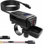 Newaner mootorratta USB-pesa veekindel Pd Type-C, &uuml;hendus, mootorratta USB-laadija, pistikupesa k&auml;epideme, mootorratta laadija 19-22 mm k&auml;epideme jaoks