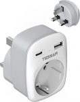 TESSAN UK adapter, Pistikupesa adapter Inglismaa, Adapter Inglismaa Saksamaa pistik, Reisimisadapter Inglismaa, Reisipistik Inglismaa, Elektriadapter Iirimaa UK, G-t&uuml;&uuml;pi adapter, Reisimisadapter