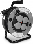 Navaris kaablirull 15 m 4 pistikupesaga - kaitseklass IP44 kaablit&uuml;&uuml;p H05RR-F 3G1.5 - kaablirull kaablitrummel ehitusplatsil t&ouml;&ouml;koda haagissuvila telkimine