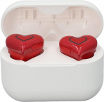 GOWENIC s&uuml;damekujulised traadita k&otilde;rvaklapid, 5.3 traadita HiFi Stereo Sound k&otilde;rvaklapid koos laadimiskohvriga, astmeline valgus sportimiseks ja reisimiseks koos keskkonnam&uuml;ra tuvastamisega (punane)