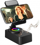 Handy-St&auml;nder mit kabellosem Bluetooth-Lautsprecher, LED, rutschfeste Unterseite, HD-Surround-Sound, perfekt f&uuml;r Zuhause/Outdoor, mit Bluetooth-Lautsprecher f&uuml;r den Schreibtisch, kompatibel mit iPhone