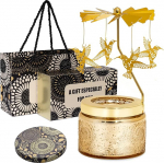 Geburtstagsgeschenk f&uuml;r Frauen, Ausgestochene Kolibri Drehbare Duftkerzen im Glas, Lavendel Kerzen Geschenk 25 tunni Brenndauer, Nat&uuml;rlichem Sojawachs Duftkerzen Set f&uuml;r Weihnachten (85g)