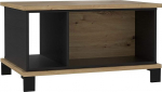 FORTE Trondheim Coffee Table, Wood Composite, Artisan Oak Combined with Black Oak, 44.6 x 80 x 55 cm