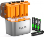 Li-ion/NI-MH h&uuml;briidlaadija koos 8 x AAA laetava NI-MH akuga, 1100 mAh suure mahutavusega 1,2 V AAA akud, 8 laadijat AA/AAA akudele, integreeritud LED-laadimiskastiga.